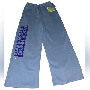 Womens Poppi Blue Lounge Pants with Fun Graphic, Medium, NWT!!!!